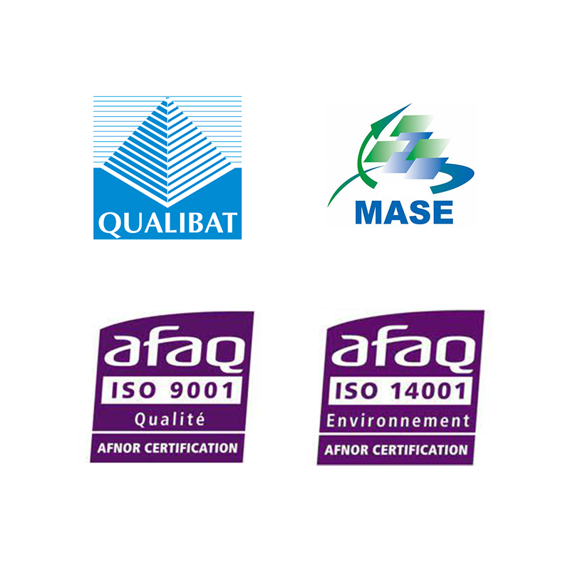 Certifications - Qualibat - MASE - ISO 9001 - ISO 14001